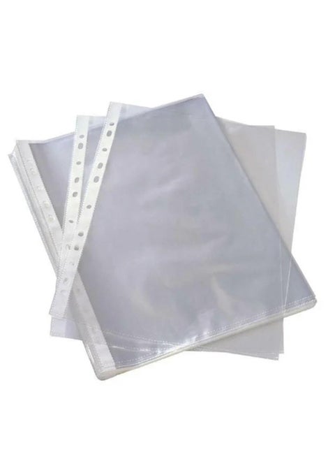 طقم حافظات ملفات مكون من 100 قطعة شفاف