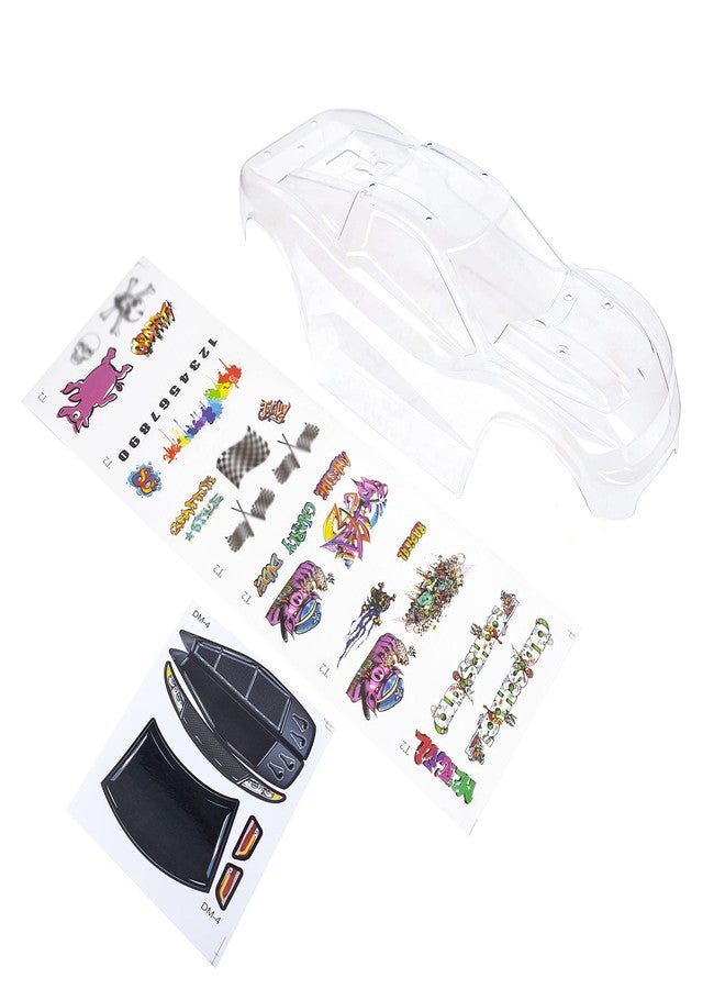 SummitLink Custom Body Unpainted with Stickers Clear Body Compatible for Rustler 4X4 1/10 Scale RC Car or Truck (Truck not Included) R4-BG-01 - Image 5