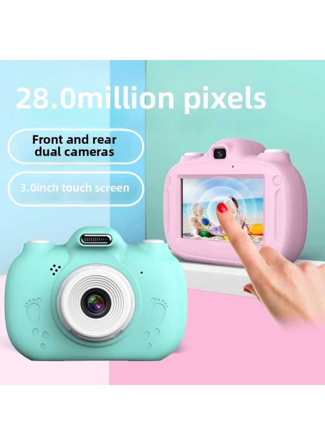 Generic Source Manufacturers Touch Screen Children's Camera 2800W Small SLR Dual Lens Digital Camera-Body Color:A5 Blue (with Silicone Cover And No Memory Card)  - Image 4