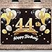 PAKBOOM Happy 44th Birthday Banner Backdrop 44 Birthday Party Decorations Supplies for Men Black Gold 4 x 6ft - Image 4