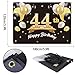 PAKBOOM Happy 44th Birthday Banner Backdrop 44 Birthday Party Decorations Supplies for Men Black Gold 4 x 6ft - Image 2