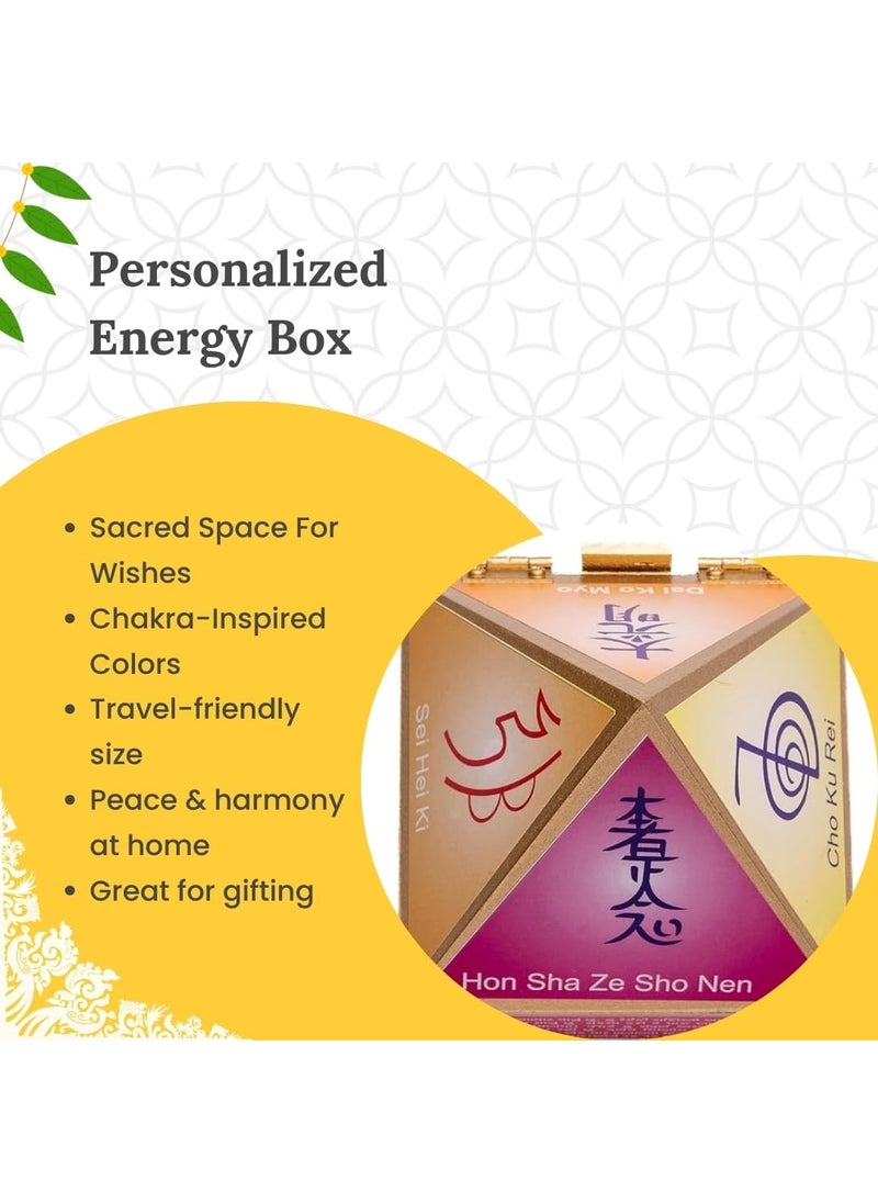 Plus Value Plus Value Feng Shui Vastu Reiki Symbol Wooden Wish Box Cho Ku Rei Cash Box Pyramid Storing Crystals Jewellery Spiritual Gifting Size 4 Inches  - Image 4