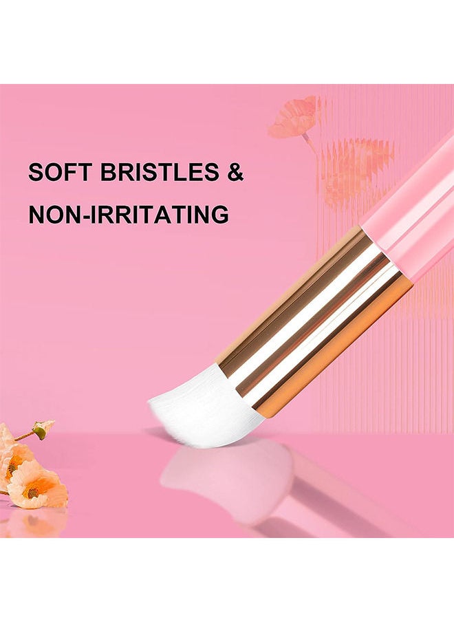 Ant Lash Shampoo Brushes, Nose Pore Deep Cleaning Brushes, Peel Off Blackhead Brush Remover Tool, Facial Cleansing Brushes, Eyelash Extensions Cleanser Brushes, Cleaning Brush for Salon( 2Pcs White Pink)  - Image 2
