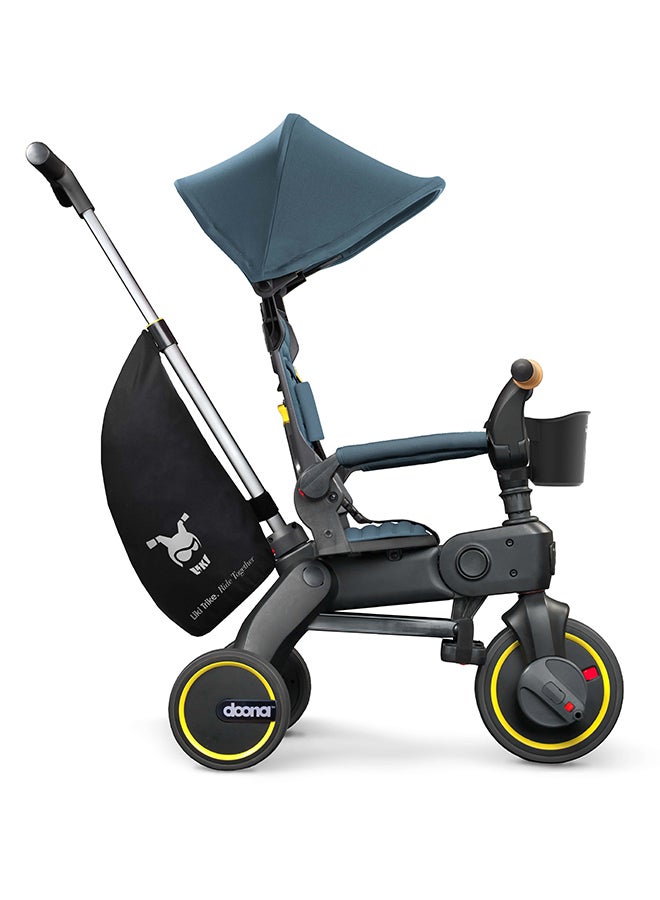 Doona دونا ليكي ترايك S5، دراجة ثلاثية مميزة 5 في 1 للسفر وسكوتر، تصميم قابل للطي بسهولة مع مقبض دفع للوالدين، مظلة شمسية وحقيبة سفر، للأطفال من 10 أشهر إلى 3 سنوات، أزرق محيطي - Image 2