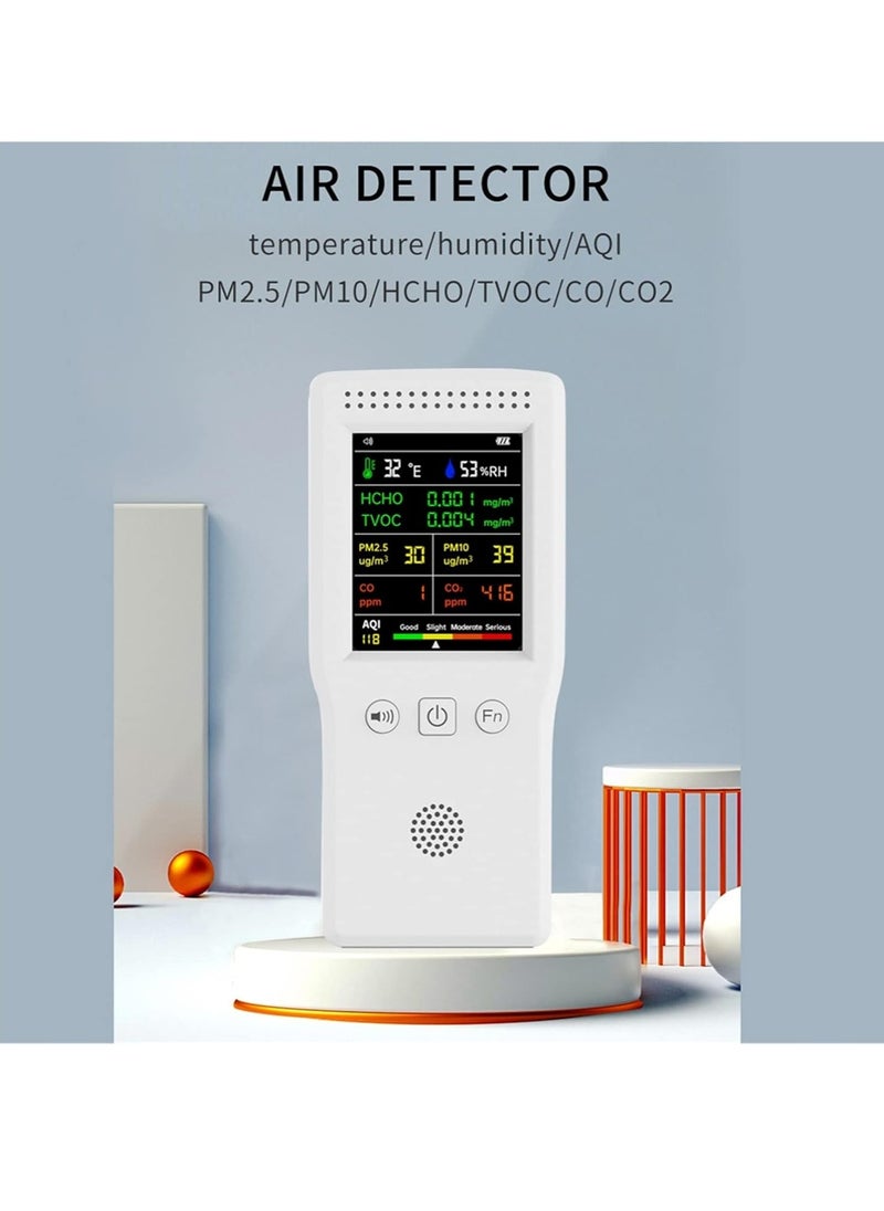 General - 9 in 1 Air Quality Detector LCD Display PM2.5 PM10 HCHO TVOC CO CO2 Temperature and Humidity Multifunctional Air Quality Monitor - Image 1