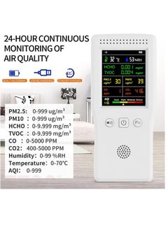 General 9 in 1 Air Quality Detector LCD Display PM2.5 PM10 HCHO TVOC CO CO2 Temperature and Humidity Multifunctional Air Quality Monitor  - Image 5