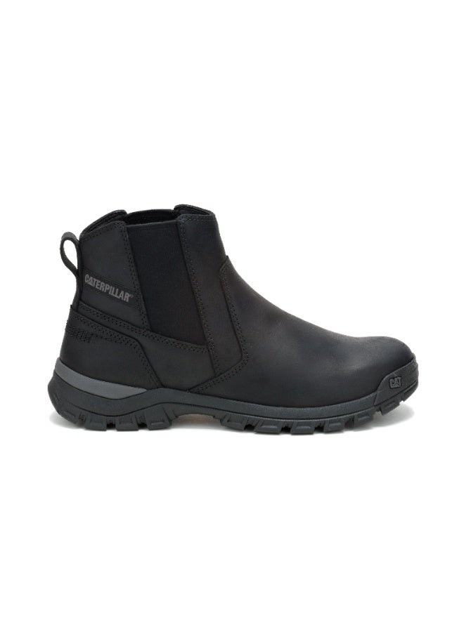 CATERPILLAR CAT Men’s Threshold Chelsea Boot – Full‑Grain Leather, Slip‑Resistant, Cushioned Comfort, Durable Work/Casual Boot – Black - Image 1
