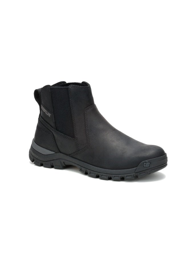 CATERPILLAR CAT Men’s Threshold Chelsea Boot – Full‑Grain Leather, Slip‑Resistant, Cushioned Comfort, Durable Work/Casual Boot – Black - Image 2
