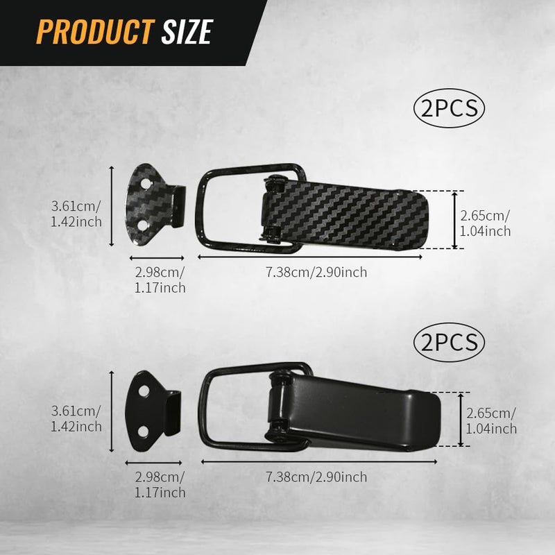 4 Pieces of Car Bumper Clips with Latch, Bumper Support Clips, Durable Automotive Bumper Safety Lock Clips, Bumper Fastener Kit - Image 2