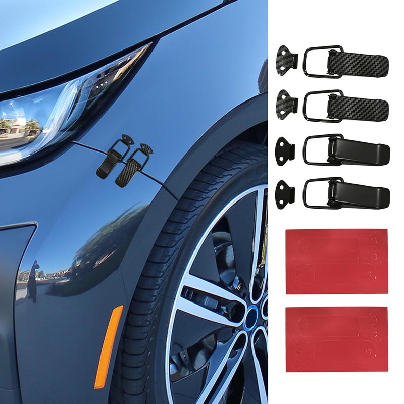 4 Pieces of Car Bumper Clips with Latch, Bumper Support Clips, Durable Automotive Bumper Safety Lock Clips, Bumper Fastener Kit - Image 1