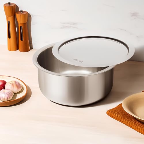 Meyer Triply Stainless Steel Tope with SS 304 Lid | Healthy, Non Toxic | Extended Grip | Bhagona | Tapeli | Patila | for Boiling Milk/Water | 24 CM/4.9 litres Capacity | 10 Year Warranty | Silver - Image 2