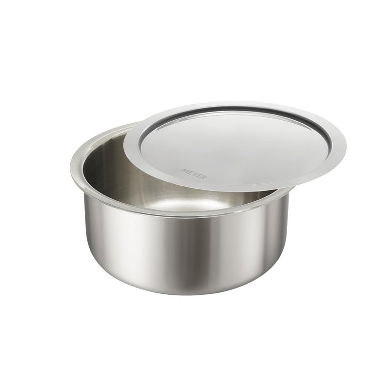 Meyer Triply Stainless Steel Tope with SS 304 Lid | Healthy, Non Toxic | Extended Grip | Bhagona | Tapeli | Patila | for Boiling Milk/Water | 24 CM/4.9 litres Capacity | 10 Year Warranty | Silver - Image 3