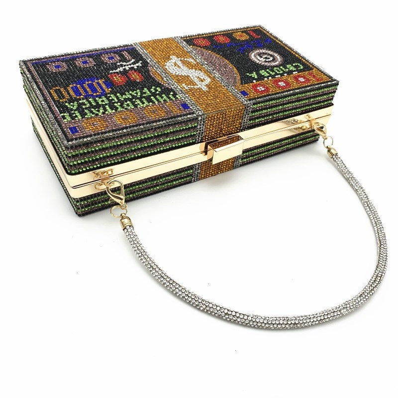 Canli Full Diamond Small Square Bag Dollar Bag Dress Evening Bag Diamond Dollar Bag Clutc Hbag - Image 3