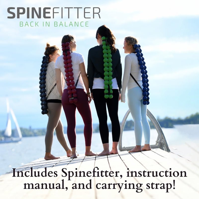 Balanced Body سباينفيتر من سيسيل جهاز تمديد الظهر كراكر الظهر لتخفيف آلام الظهر العلوي والسفلي جهاز فك الضغط الفقري لتخفيف آلام الظهر مصحح الوضعية مثالي لليوغا والبيلاتس باللون الأسود - Image 5