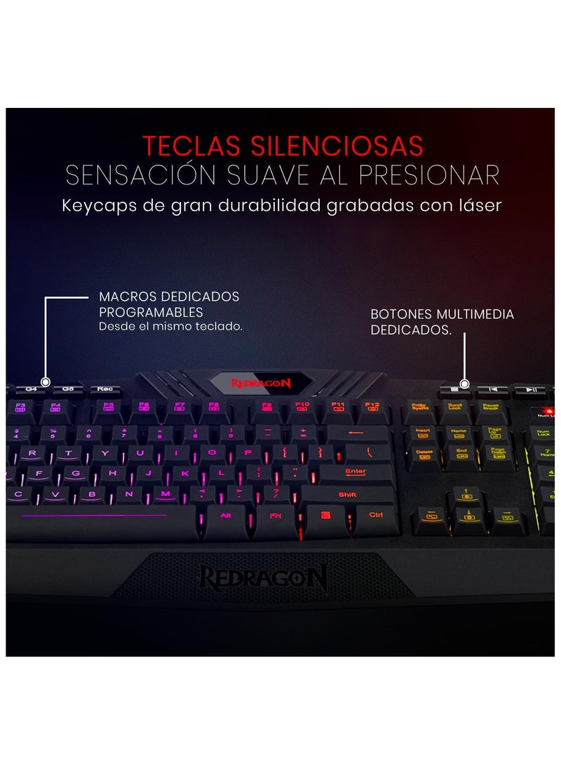 Redragon K503RGB-1 Harpe RGB Backlit Gaming Keyboard - Image 2