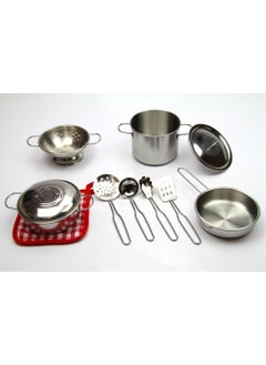 Vardem 8 Piece Steel Pots and Pans Set Toy  - Image 2