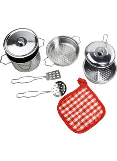 Vardem 8 Piece Steel Pots and Pans Set Toy  - Image 3
