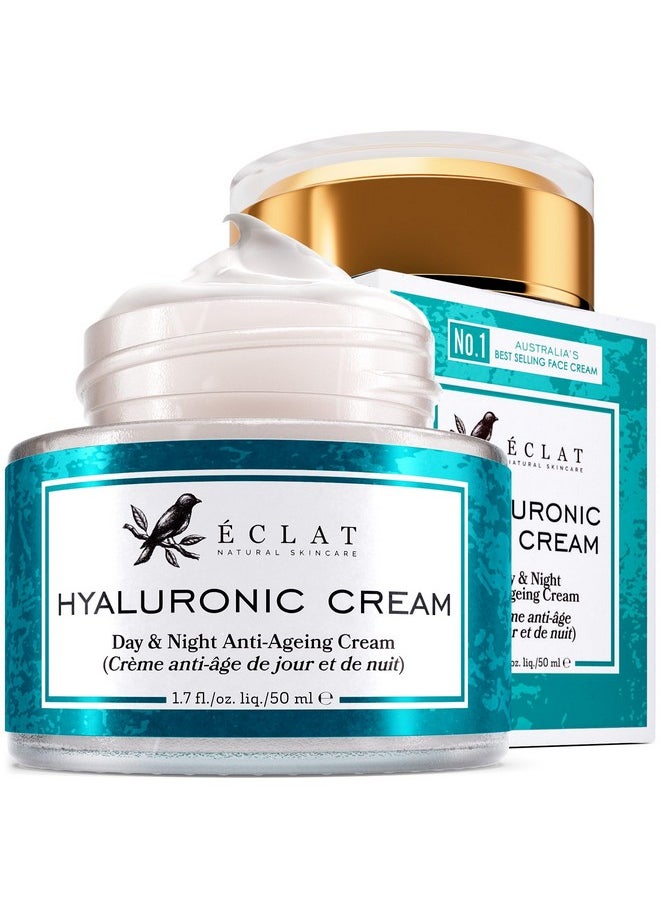 Eclat Skincare - Hyaluronic Acid Face Moisturizer For Women And Men - Anti Aging Face Lotion Facial Moisturizer, Anti Wrinkle Hydrating Face Cream, Antiaging Hydrating Moisturizer, Day And Night Hyaluronic Cream - Image 1