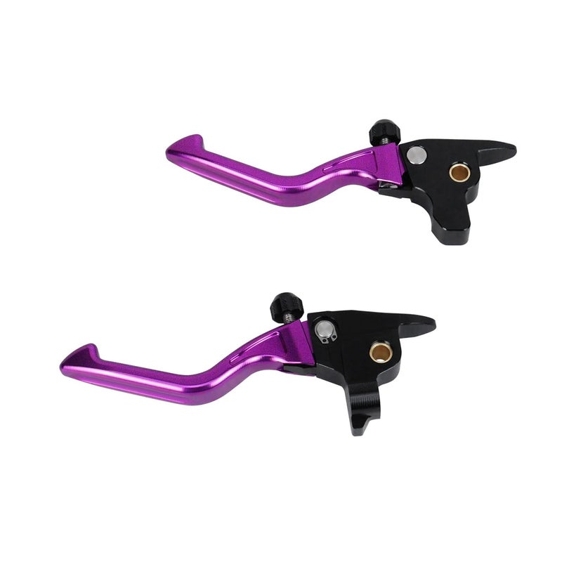 PJMTCUSTOM Adjustable Clutch and Brake Hand Lever Controls Compatible with Harley Davidson Touring 20172020 Street Glide Road Glide with Hydraulic Clutch Purple - Image 2