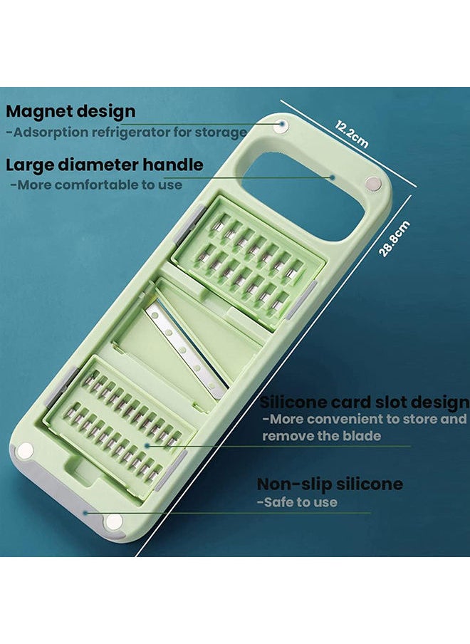 Arabest Vegetable Chopper, Vegetable Cutter Food Slicer Dicer, 6 Interchangeable Blades Set Veggie Slicer Manual Slicer Kitchen for Garlic, Cabbage, Carrot, Potato, Tomato, Fruit, Salad Green  - Image 4