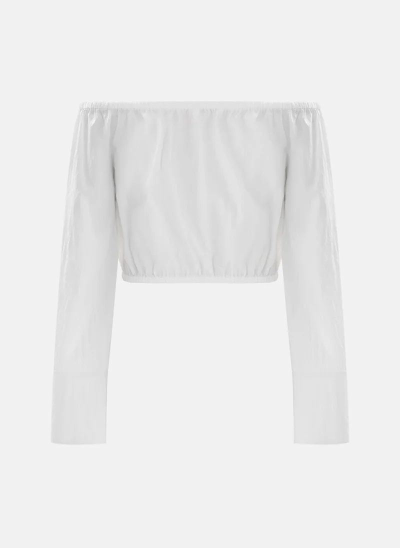 Lichi  Open-shoulder blouse in textured fabric for Women | Best Price UAE