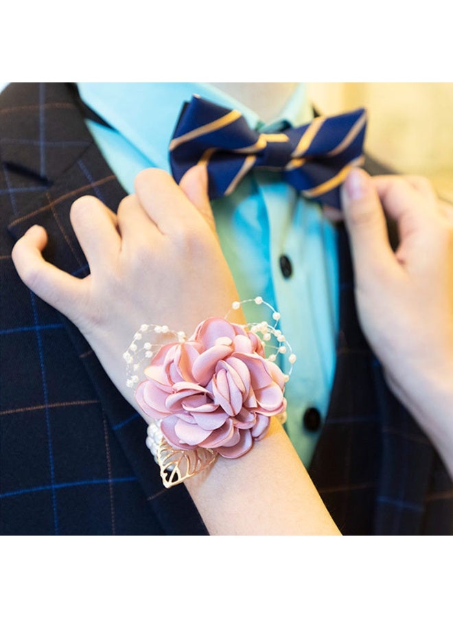Wrist Flower and Corsage Rose Wrist Wedding Bridal Wrist Corsage Men Boutonniere Hand Flowers for Wedding Prom Party - Image 2