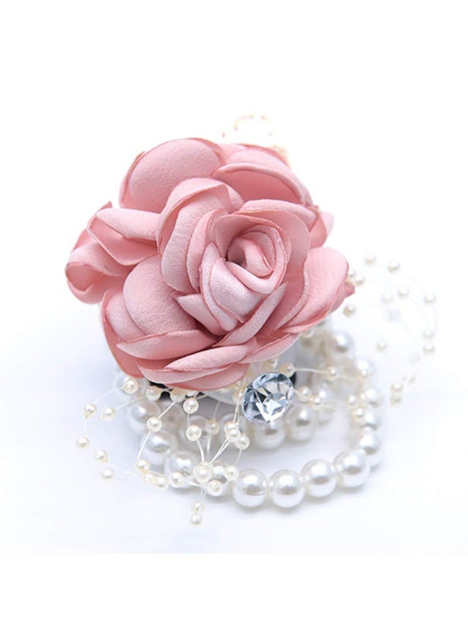 Wrist Flower and Corsage Rose Wrist Wedding Bridal Wrist Corsage Men Boutonniere Hand Flowers for Wedding Prom Party - Image 3