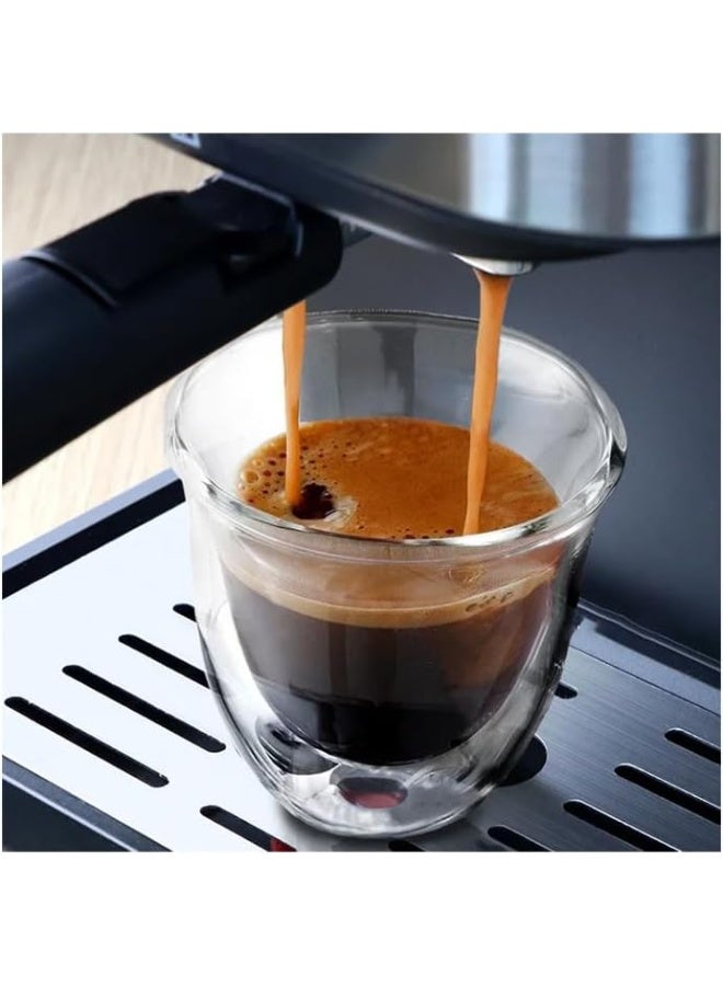 5-in-1 Espresso Coffee Machine with Milk Frother, 20 Bar Pressure, Touch Panel Hot & Cold Brew Latte & Cappuccino Maker, 1350W Barista Coffee Machine - Image 3
