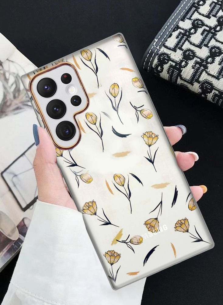 JOWAY Samsung Galaxy S22 Ultra Floral Clear Case Ultra Slim Shockproof Flower Print Transparent Cover Design 8 - Image 2