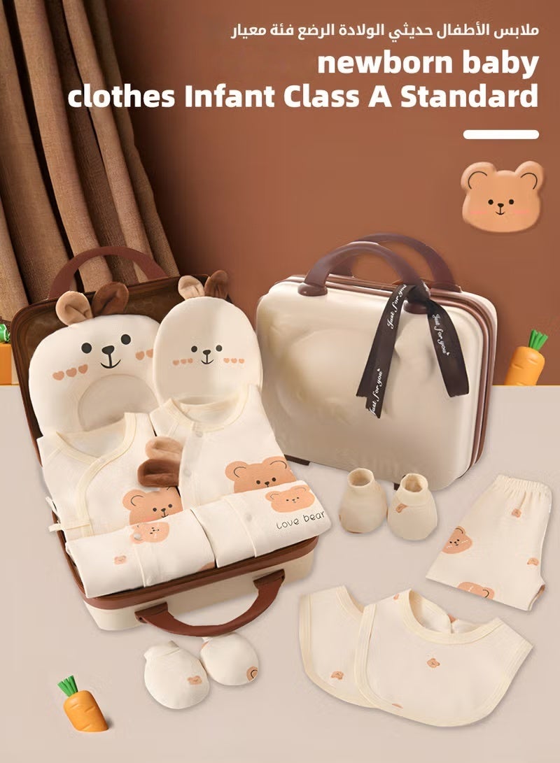 HOOKOR 26PCS Newborn Baby Gifts Set, Newborn Layette Gift Set, Baby Clothes Accessories Set for Boys and Girls, Premium Cotton, Perfect Gift Box with Beautifully Suitcase for Spring Summer Autumn Winter - Image 3