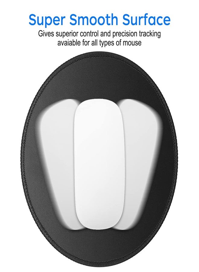 JIKIOU 4 Pack Computer Mouse Pad with Non-Slip Rubber Base, Premium-Textured Mousepads Bulk with Stitched Edges, Mouse Pads Pack for Computers, Laptop, PC, Office & Home, 7.9x7.9 inches, 3mm, Black - Image 5