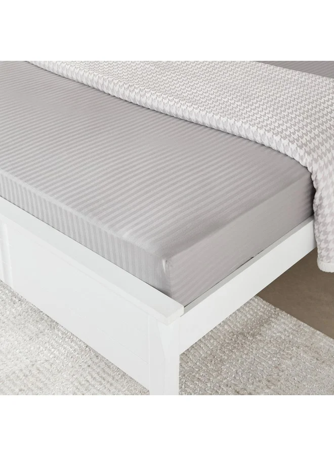 Home Box Hamilton Satin Stripe King Fitted Sheet 200 x 36 x 180 cm