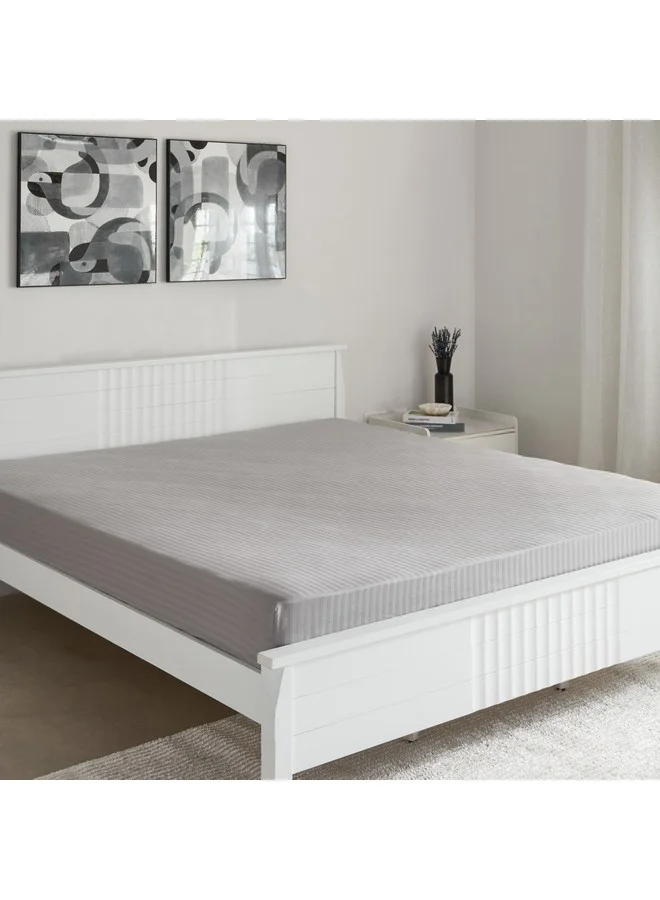 Home Box Hamilton Satin Stripe King Fitted Sheet 200 x 36 x 180 cm