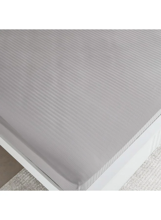 Home Box Hamilton Satin Stripe King Fitted Sheet 200 x 36 x 180 cm