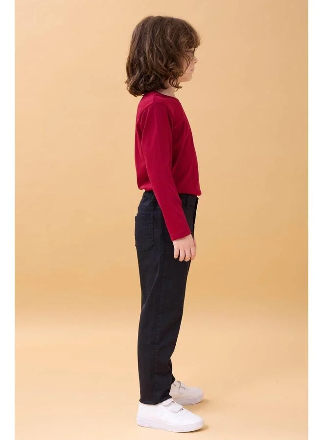 Perendi Boys Adjustable Waist School Pants – Navy | Ages 3-14 Comfortable and Durable Fabric.