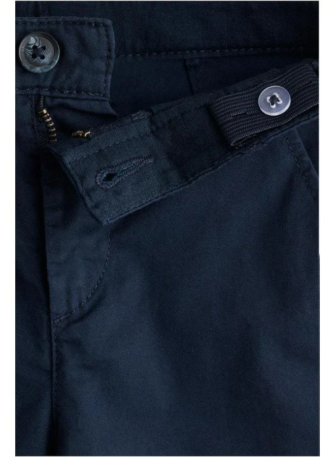 Perendi Boys Adjustable Waist School Pants – Navy | Ages 3-14 Comfortable and Durable Fabric.
