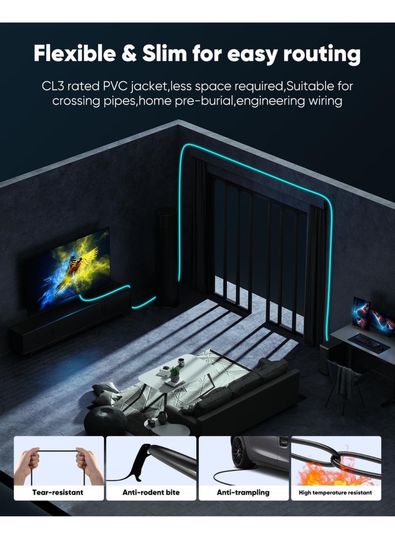 مينديبوريت كابل Mindpure HDMI 2.1 بطول 2 متر، 8K@60Hz و4K@120Hz، فائق السرعة 48 جيجابت في الثانية، يدعم HDR10+ وeARC وHDCP 2.3، متوافق مع PS5 وPS4 وXbox وأجهزة التلفزيون - Image 4