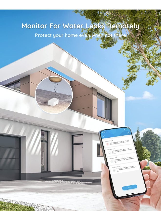 Govee - WiFi Water Sensor 3 Pack Water Leak Detector 100dB Adjustable Alarm and App Alerts Leak and Drip Alert with Email Wireless Detector for Home Basement Not Support 5G WiFi - Image 1