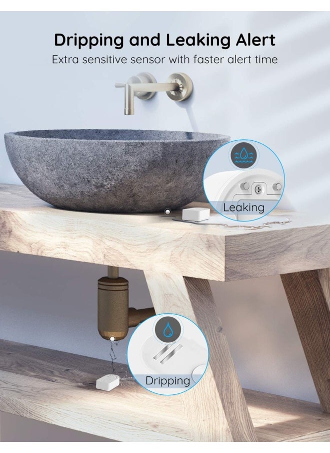 Govee - WiFi Water Sensor 3 Pack Water Leak Detector 100dB Adjustable Alarm and App Alerts Leak and Drip Alert with Email Wireless Detector for Home Basement Not Support 5G WiFi - Image 1