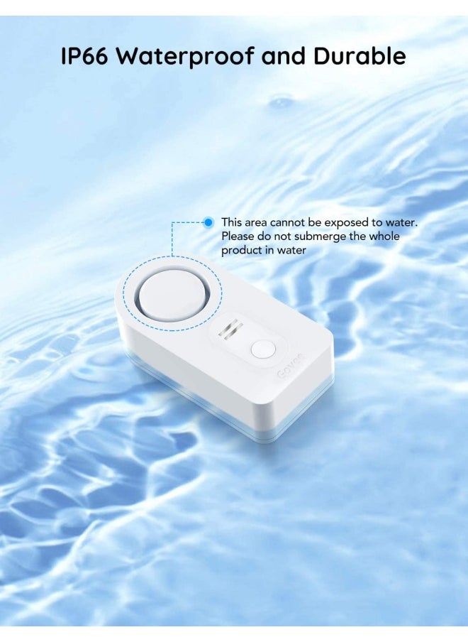 Govee - WiFi Water Sensor 3 Pack Water Leak Detector 100dB Adjustable Alarm and App Alerts Leak and Drip Alert with Email Wireless Detector for Home Basement Not Support 5G WiFi - Image 1
