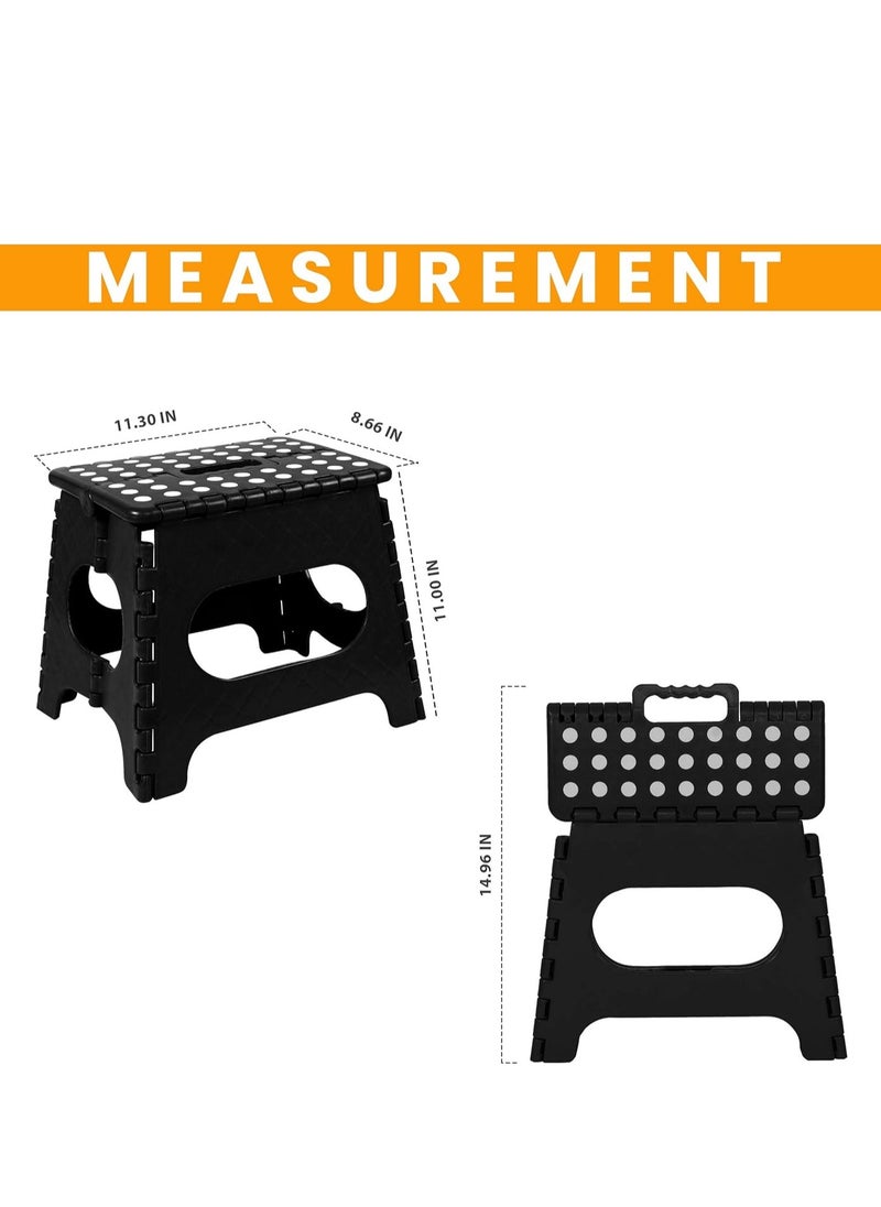Cool Baby - Folding Step Stool - (Pack of 1) Foot Stool with 11 Inch Height - Holds Up to 250 lbs - Lightweight Plastic Foldable Step Stool for Kids, Kitchen, Bathroom & Living Room - Image 1