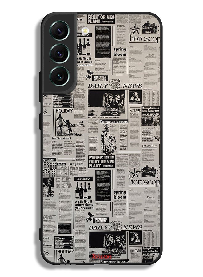 Tolwak Samsung Galaxy S22 Plus 5G Protective Case Cover Newspaper Recording - Image 3