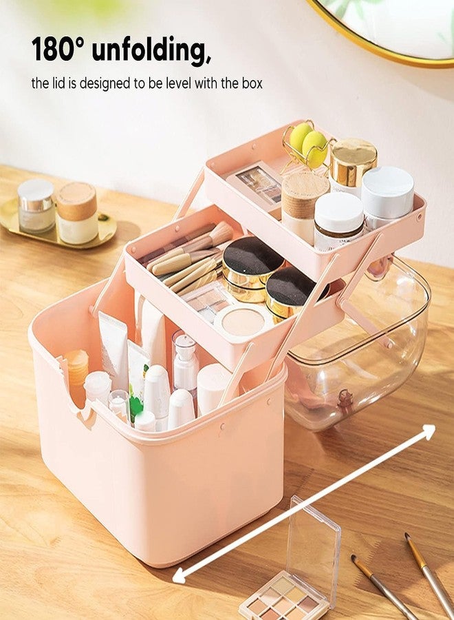 Stavae Makeup Organizer, Modern Cosmetic Organizer Makeup Storage Holder, Display Make up Caddy Shelf Organization Boxes Case Dustproof(Multi Color) - Image 4