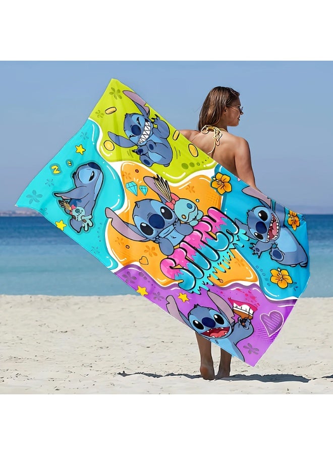 Stitch Beach Towel - Quick-Dry Absorbent Bath Towel 70*150cm - Image 1
