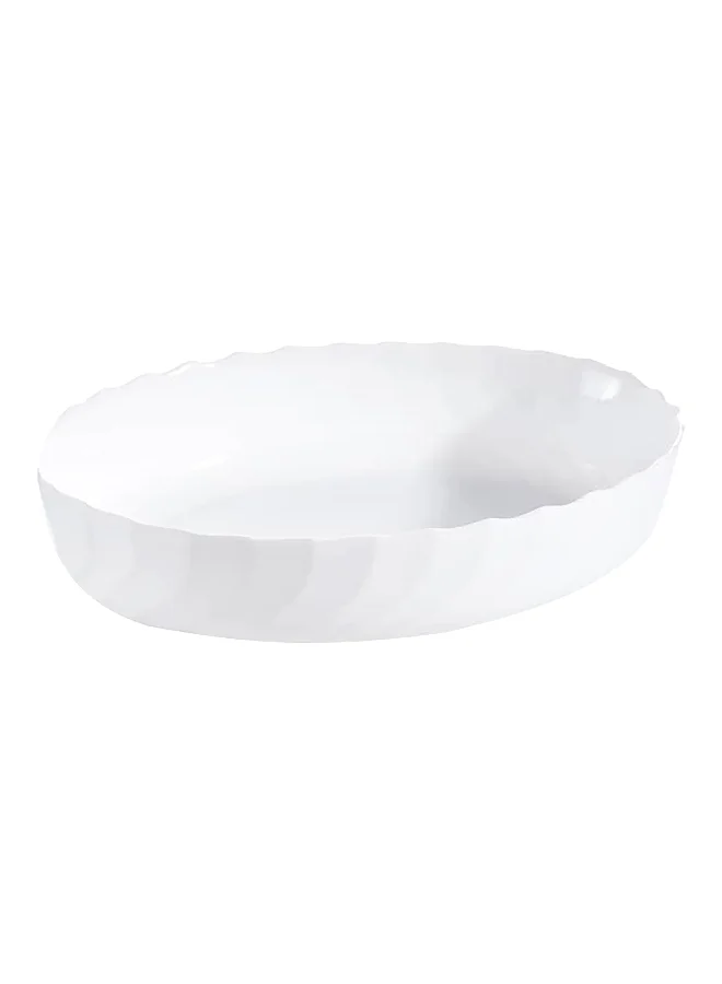 Luminarc Trianon Smart Cuisine Tempered Glass Oval Serving Dish White 22.3 x 17 cm P4017