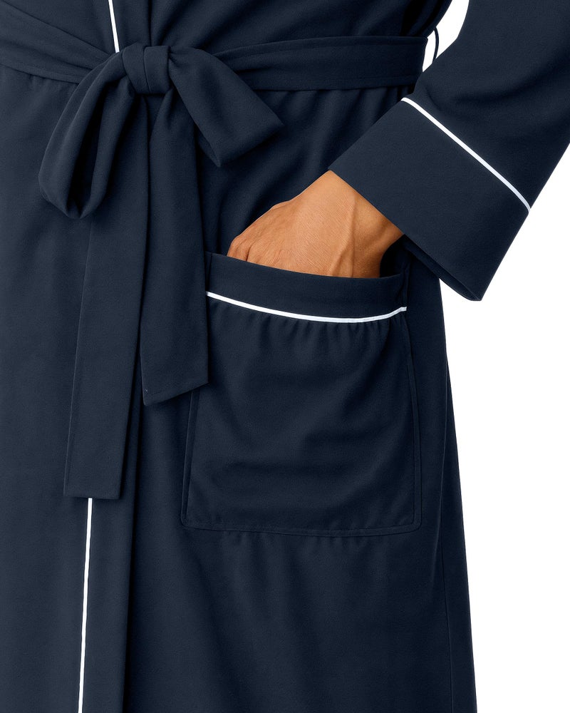 NY Threads روب قطن مختلط للرجال من NY Threads، كبير، أزرق داكن - Image 4
