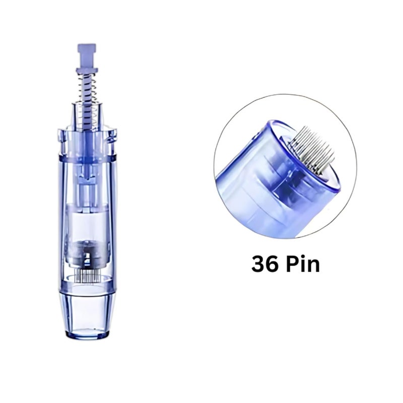 Kostech Dr.Pen & Derma Pen Ultima A6 36 Pins Cartridges Needle - Healthy Care Derma Pen Ultima A6 Electric Micro Needle Pen Bayonet Replacement Parts 0.25 mm - (Pack of 10) - Image 2