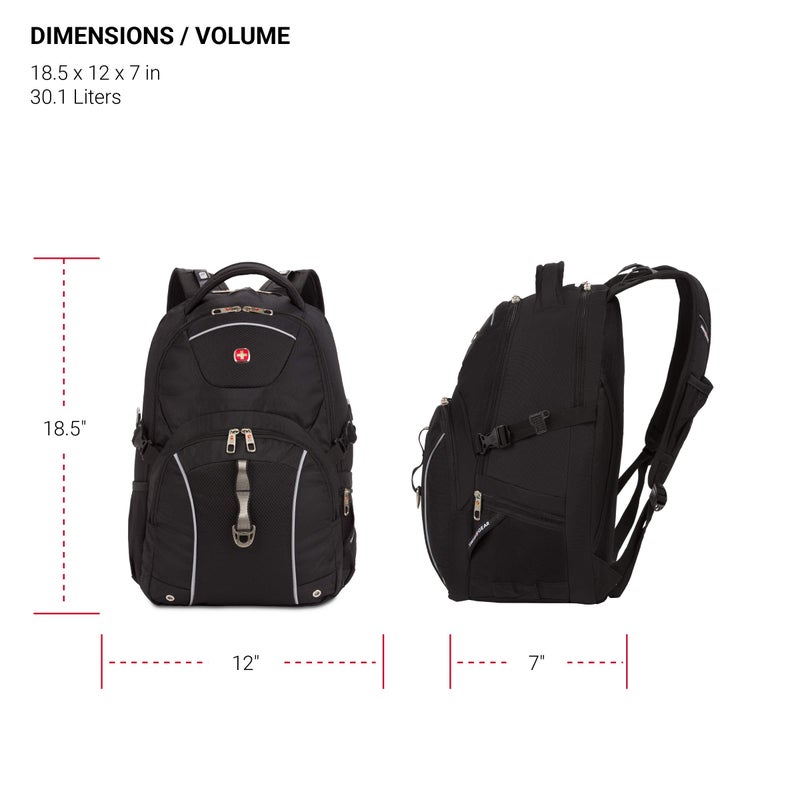 SwissGear 3258 Laptop Backpack, Black, 18.5-Inch - Image 5