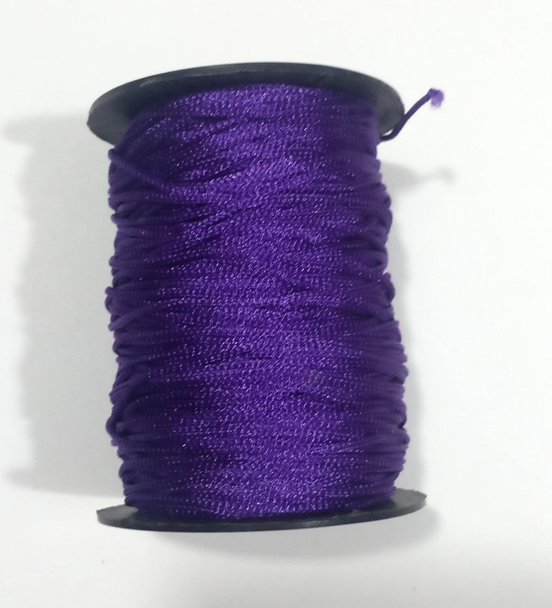 OMX Deep Purple Color Nylon 1mm Macrame Cord (100 Meters) Nylon Chinese Knotting Cord for Macrame ideally Used for Jewelry Making, Bags and Various Other Craft Projects - Image 4