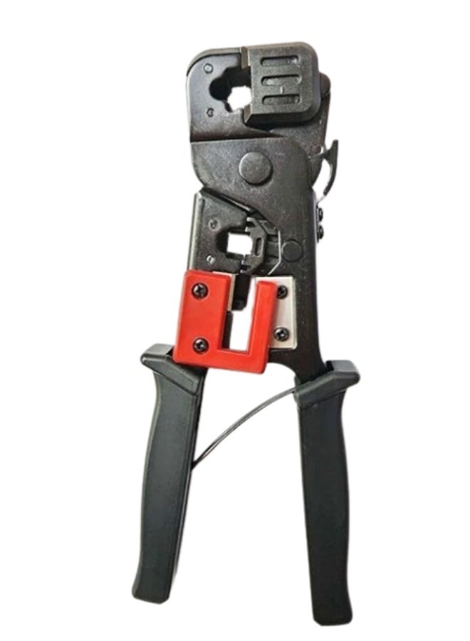 RJ45 Crimp Tool, Telephone Cable Ethernet Cable Stripper Cutter, Multi-Function for Rj45 RJ11 RJ12 Modular Connector - Image 1